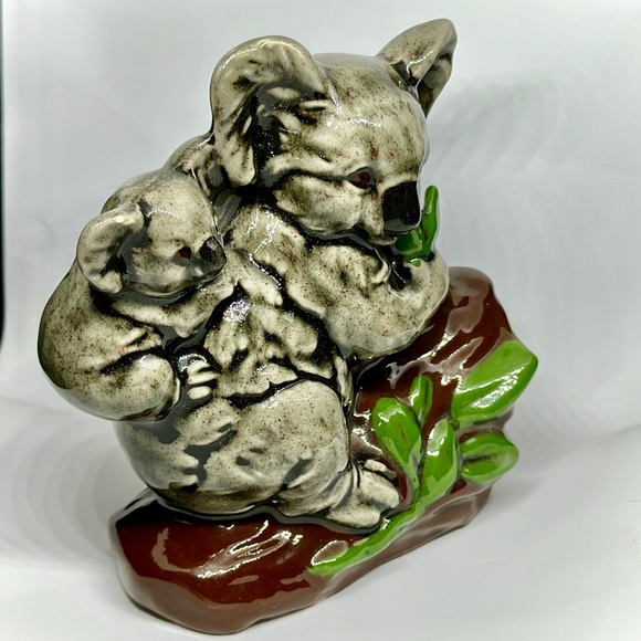 Vintage 1982 Koala Decor Figurine Ceramic Glazed - Great Condition Kitch Unique - Picture 5 of 8